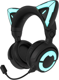 YOWU Cat Ear Headphones Gaming Headset with Mic