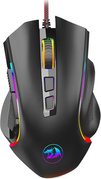 Redragon M602 Gaming Mouse, Ergonomic RGB Gaming Mouse Wired with 7200 Adjustable DPI, 9 Programmable Buttons, Professional Software for Gamer