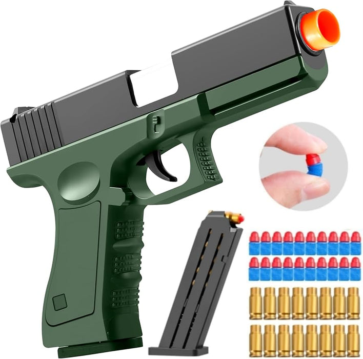 Soft Bullet Toy Manual Lunch Gun Children Outdoor Shooting Toy Birthday Gift For Boys, Bullet Shell Ejection Blaster Automatic continuous Shooting Toy Gun Adults Boys Birthday Gifts Outdoor Handgun soft bullet, manual, lunch gun, children, outdoor, shooti