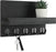Key Holder for Wall, Decorative Key and Mail Holder with Shelf Has Large Key Hooks for Bags, Coats, Umbrella – Paulownia Wood Key Hanger with Mounting Hardware (9.8”W x 6.7”H x 4.2”D)