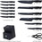 Knife Set, HUNTER.DUAL 15 Pcs Kitchen Knife Set with Block Self Sharpening, Dishwasher Safe, Anti-slip Handle