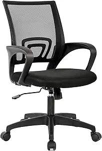 Home Office Chair Ergonomic Desk Chair Mesh Computer Chair with Lumbar Support Armrest Executive Rolling Swivel Adjustable Mid Back Task Chair for Women Adults