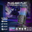 USB Gaming Microphone with Game Chat Balance, RGB Condenser Mic with Noise Cancellation, Quick Mute & Monitoring, for Streaming/Discord/Twitch/Podcast/Videos/ASMR, for PC/Computer/PS4/PS5/Mac