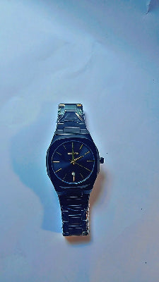 BESTWIN AURA – BLACK & GOLD DATE ON DIAL WATCH