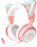 YOWU Cat Ear Headphones Gaming Headset with Mic