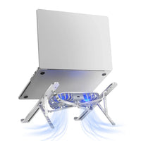 Laptop Cooling Stand Dual Fan With RGB Lights - Laptop Table Laptop Stand Adjustable - Foldable Laptop Stand with Dual Fan Light Wiwu S400 Pro 5W 3000RPM
