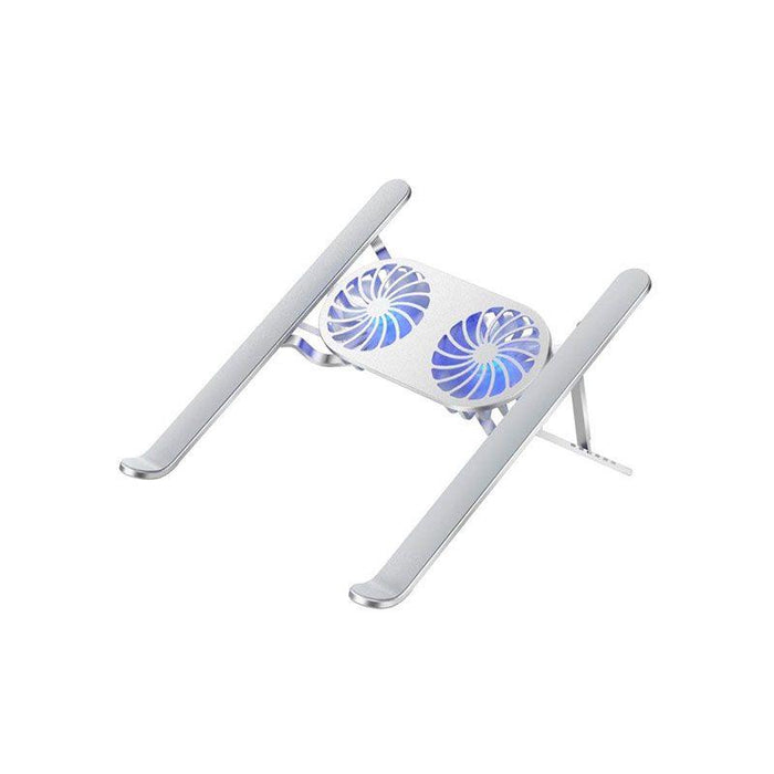 Laptop Cooling Stand Dual Fan With RGB Lights - Laptop Table Laptop Stand Adjustable - Foldable Laptop Stand with Dual Fan Light Wiwu S400 Pro 5W 3000RPM
